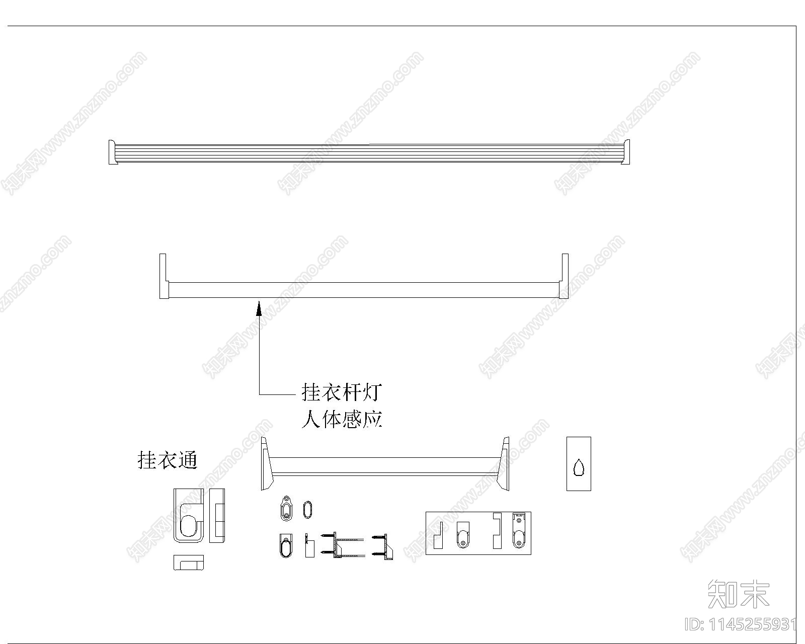 定制家具五金施工图下载【ID:1145255931】