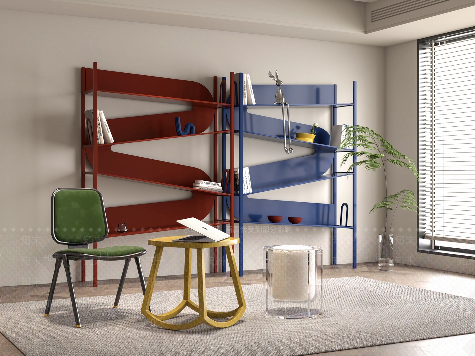 现代书房3D模型下载【ID:1145256366】_知末3d模型网