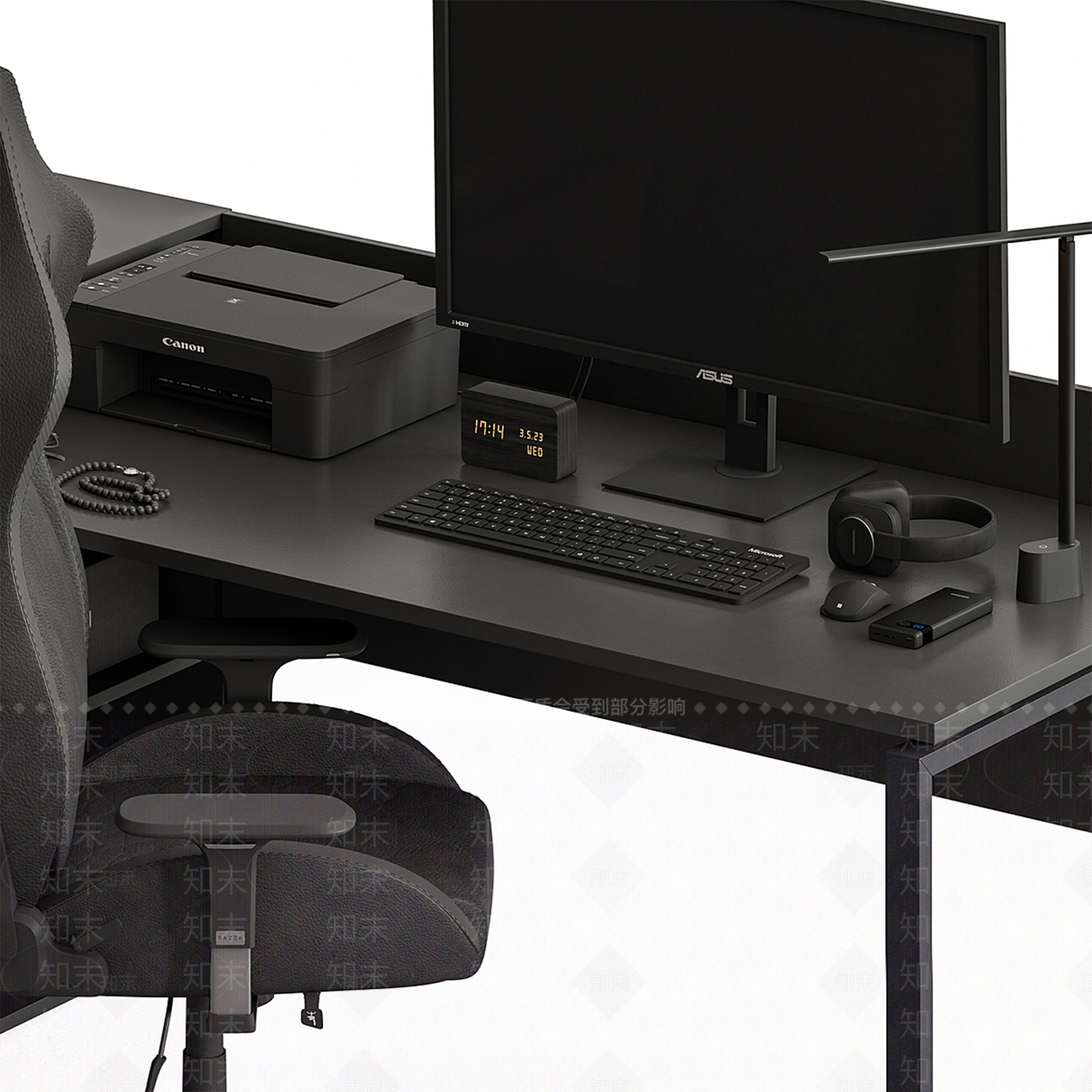 现代办公桌椅3D模型下载【ID:1145256413】