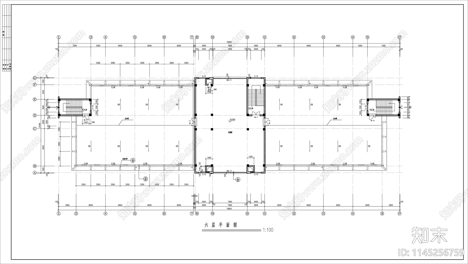 中学综合实验楼建筑施工图下载【ID:1145256759】