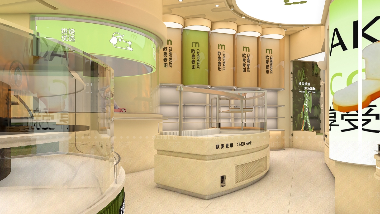 现代甜品面包店SU模型下载【ID:1145427261】