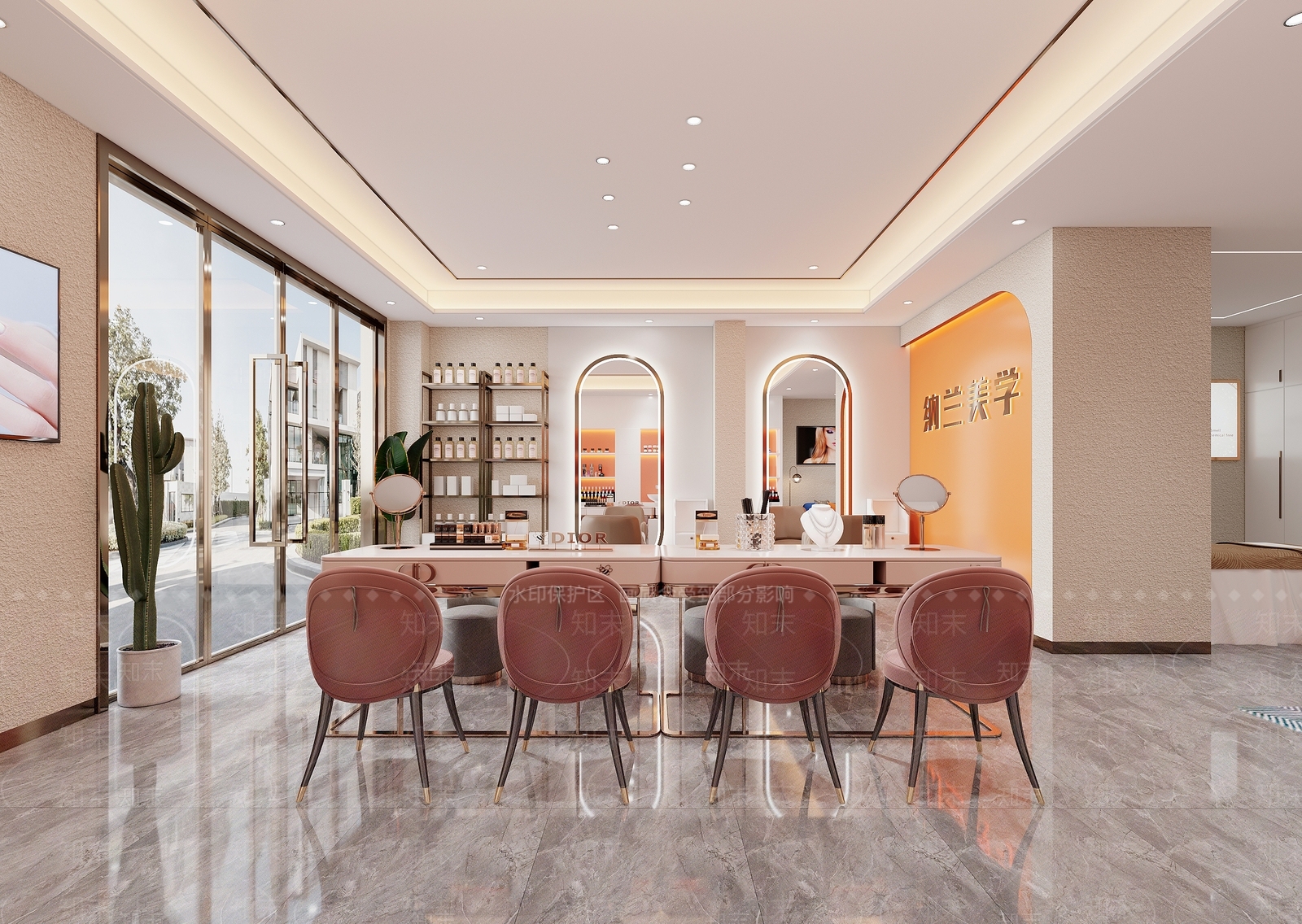 现代美甲店3D模型下载【ID:1145281735】