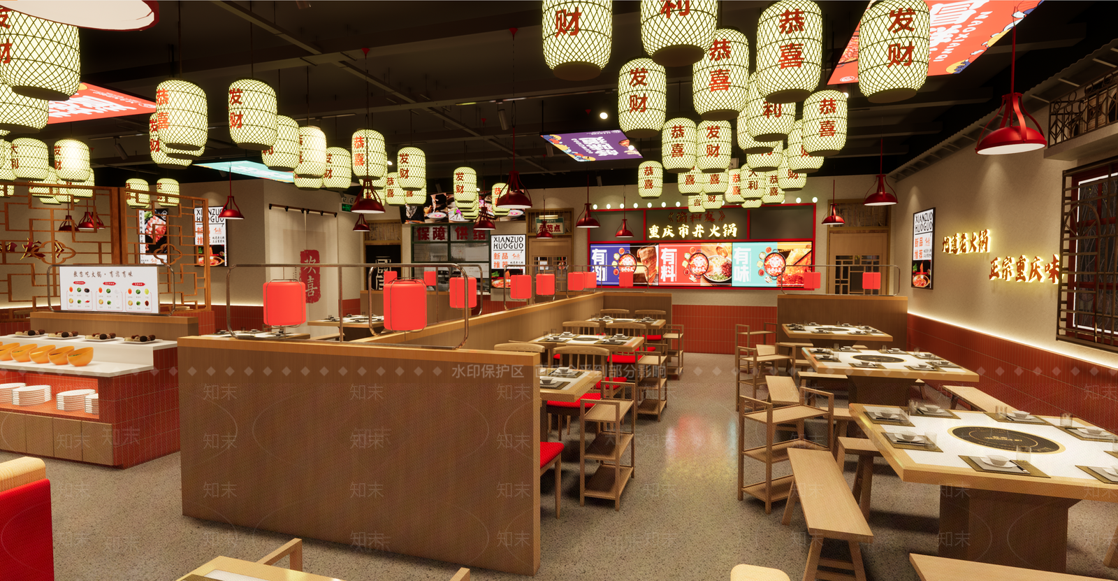 新中式市井风老火锅SU模型下载【ID:1145289823】