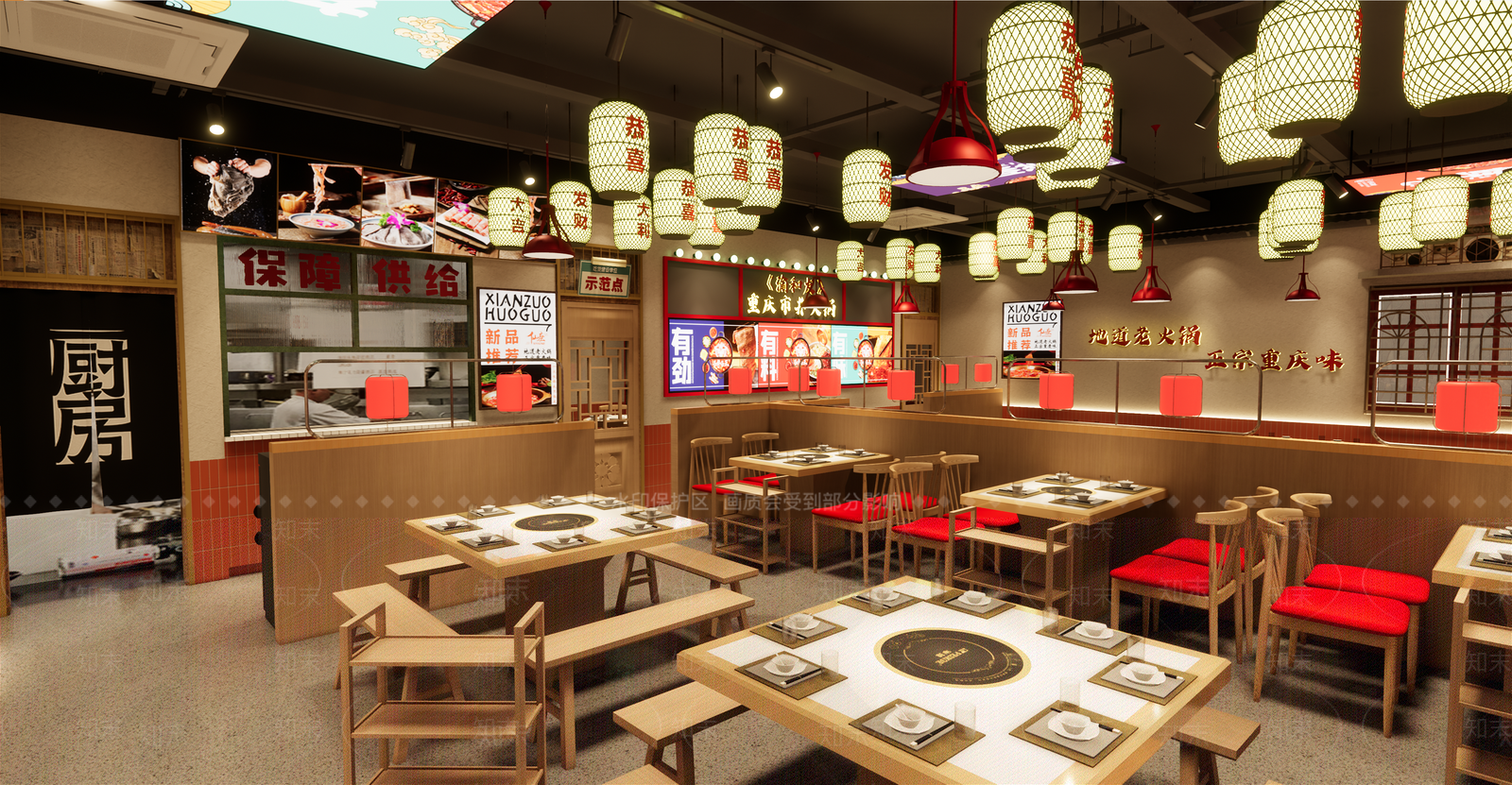 新中式市井风老火锅SU模型下载【ID:1145289823】