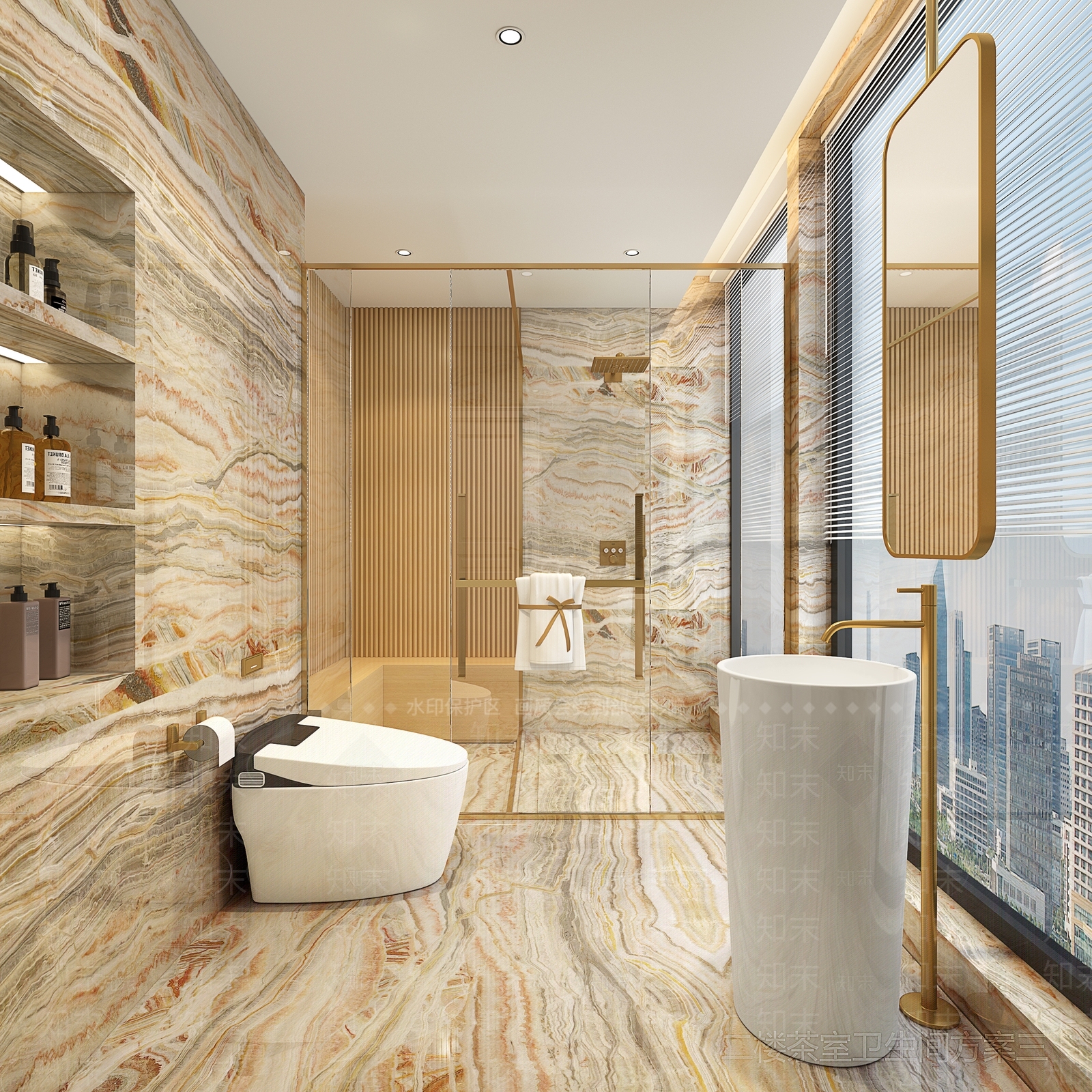 现代卫生间3D模型下载【ID:1145292347】_知末3d模型网