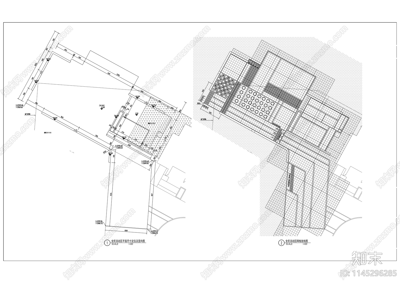 全民活动区详图cad施工图下载【ID:1145296285】