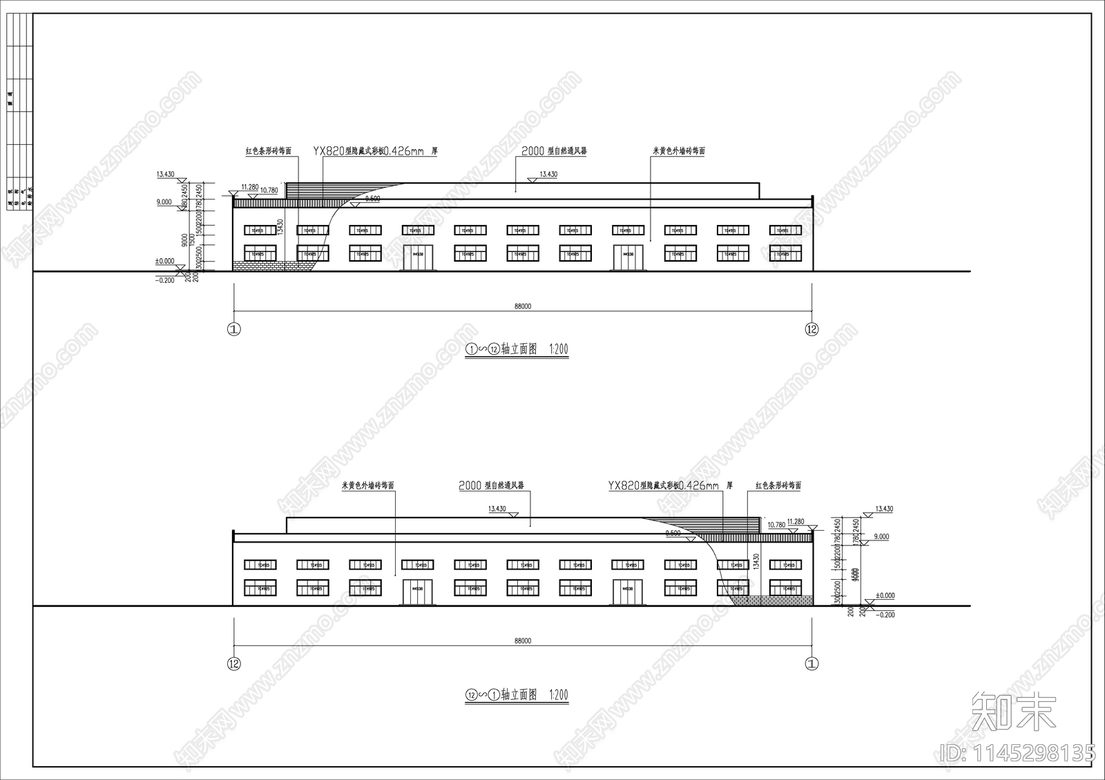 生产车间建筑图cad施工图下载【ID:1145298135】