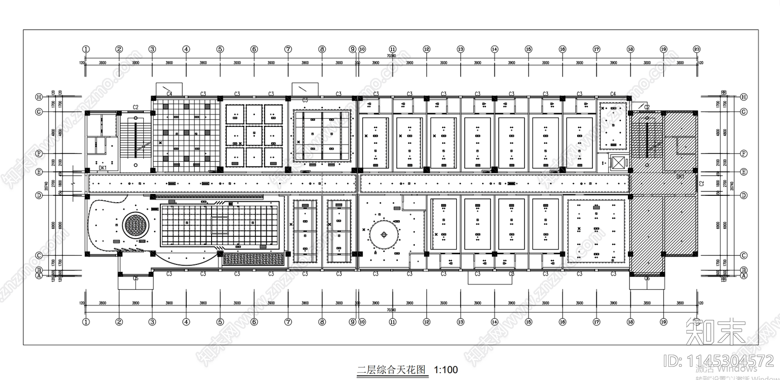 天衢智造谷办公楼室内装饰施工图cad施工图下载【ID:1145304572】