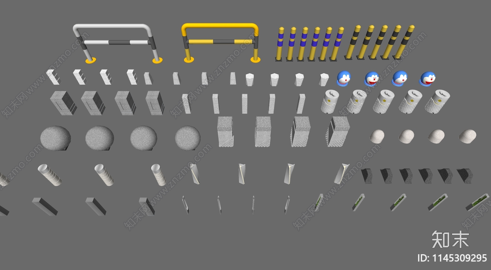 车挡石SU模型下载【ID:1145309295】