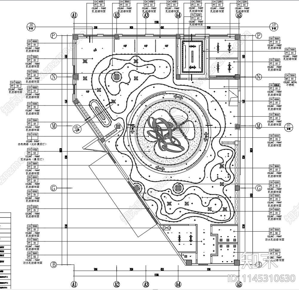 某售楼处室内cad施工图下载【ID:1145310630】