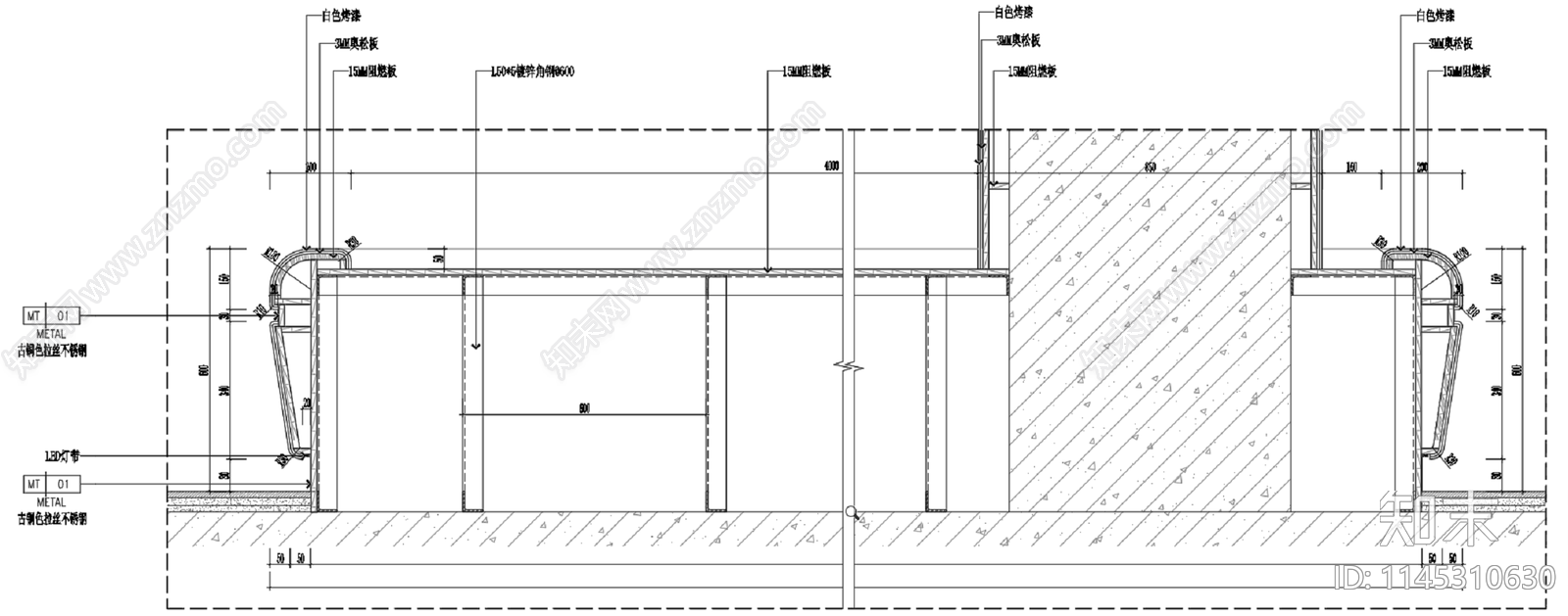 某售楼处室内cad施工图下载【ID:1145310630】