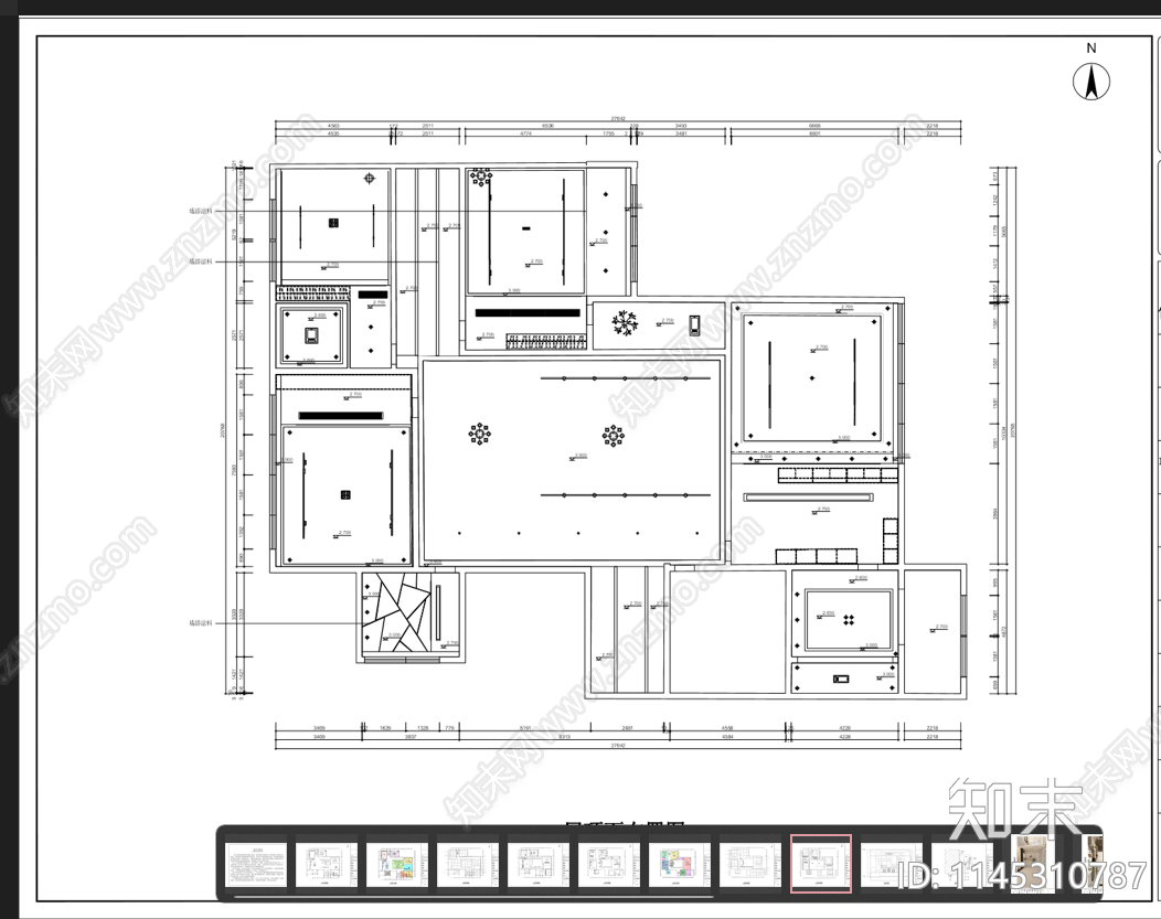 loft室内cad施工图下载【ID:1145310787】