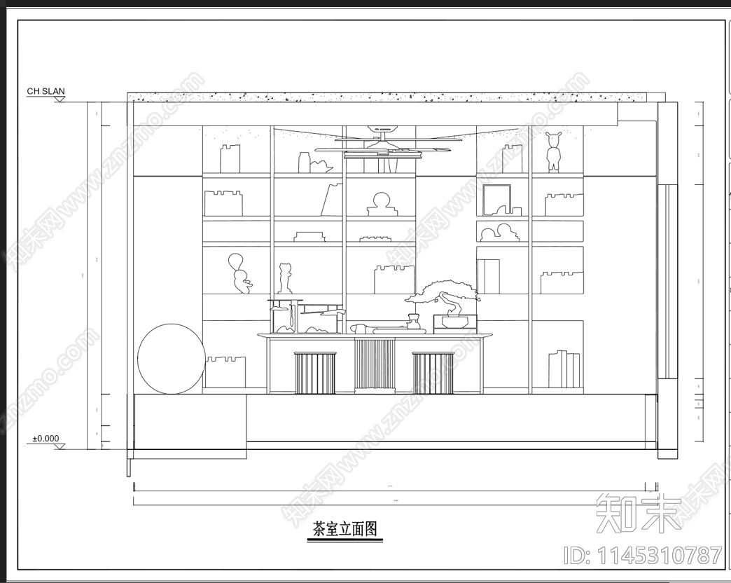 loft室内cad施工图下载【ID:1145310787】