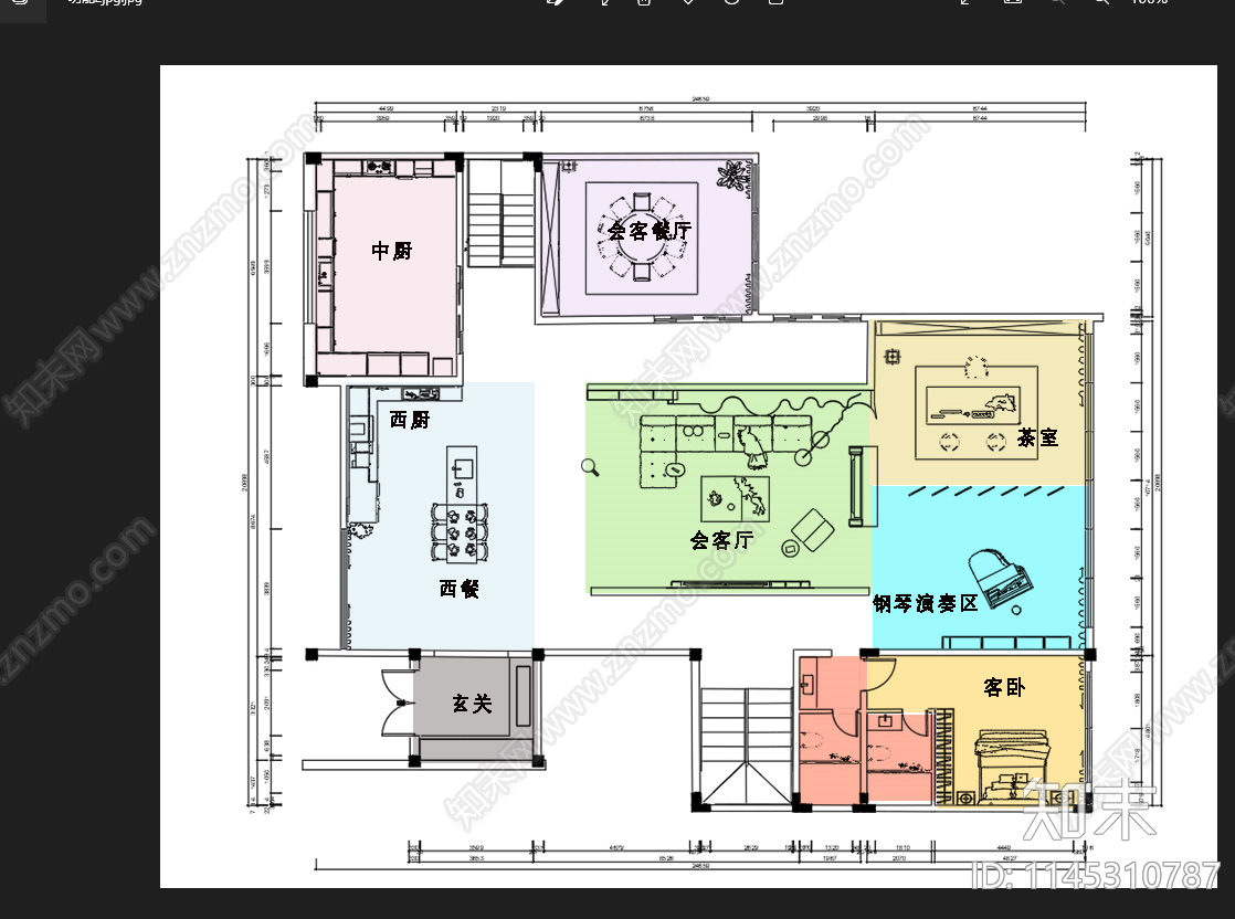 loft室内cad施工图下载【ID:1145310787】