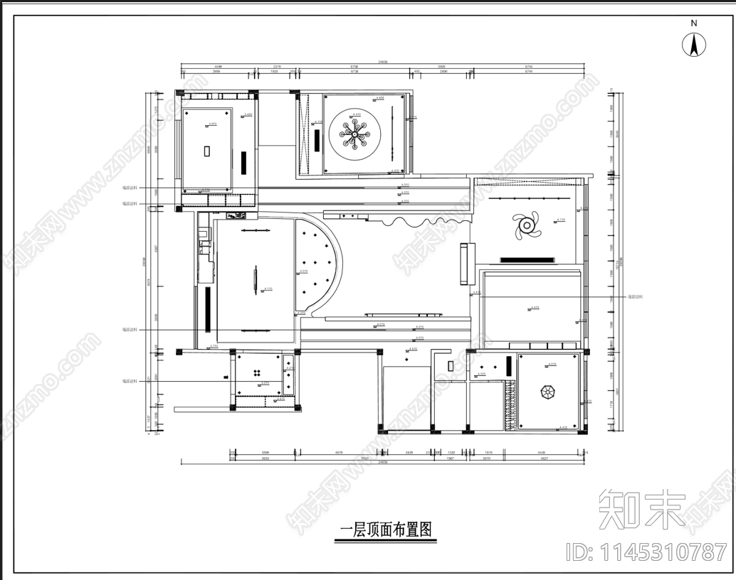 loft室内cad施工图下载【ID:1145310787】