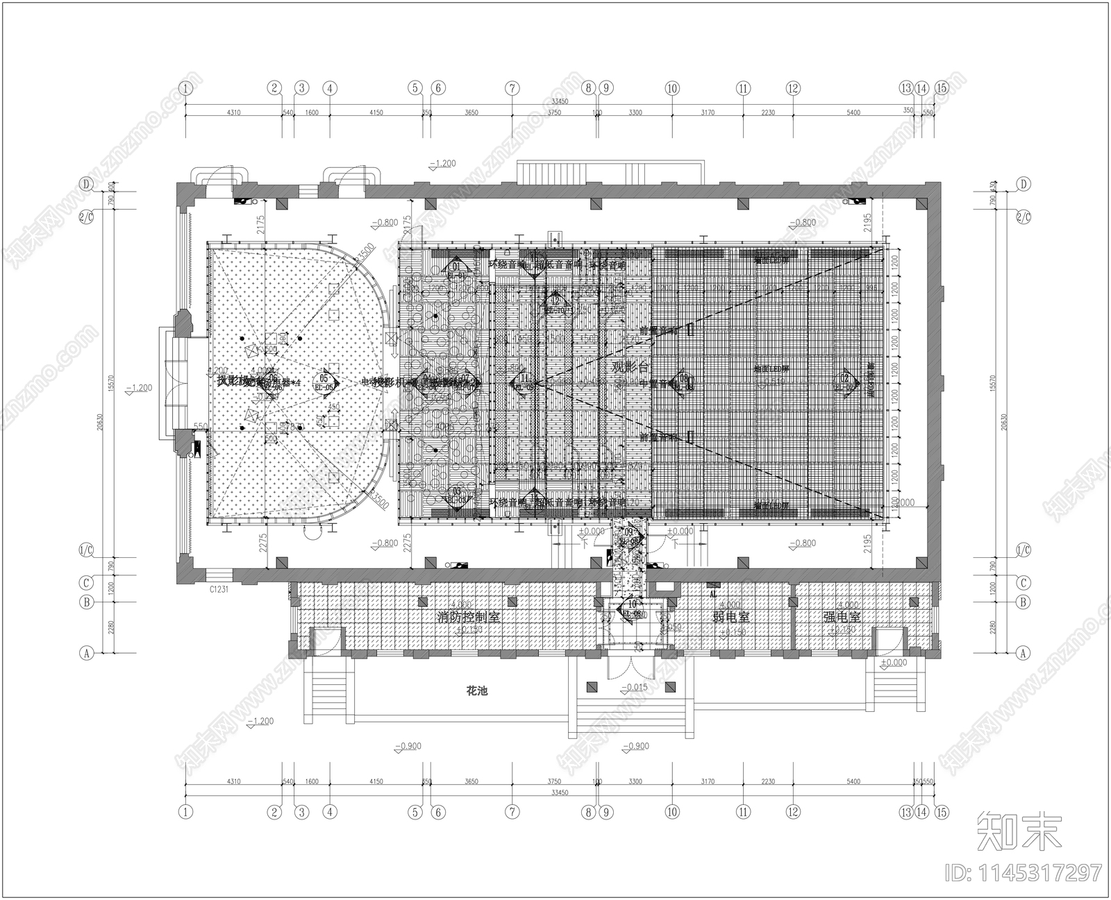 山东烟台芝罘新中国影院建筑cad施工图下载【ID:1145317297】