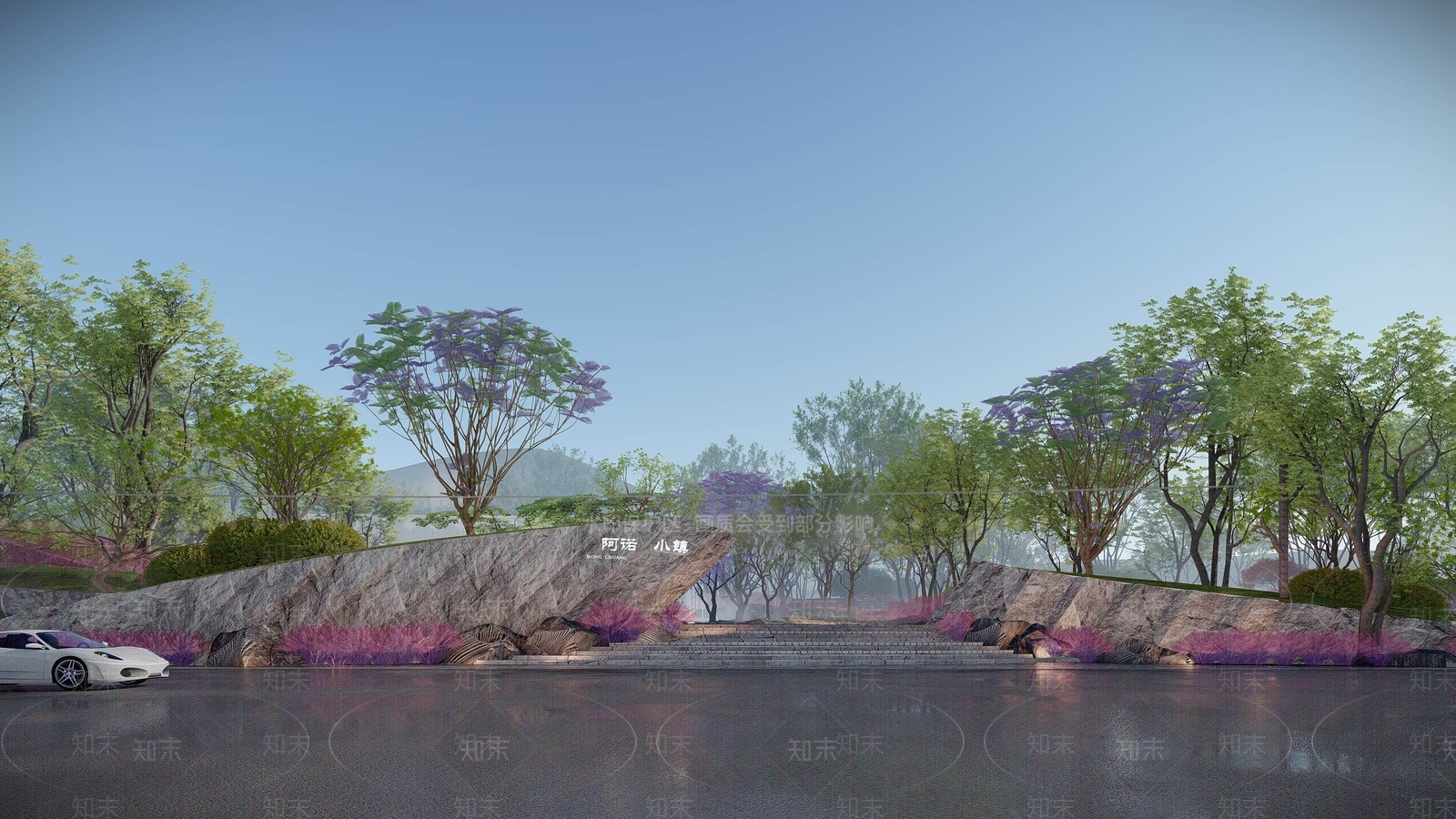 现代入口大门SU模型下载【ID:1145319518】