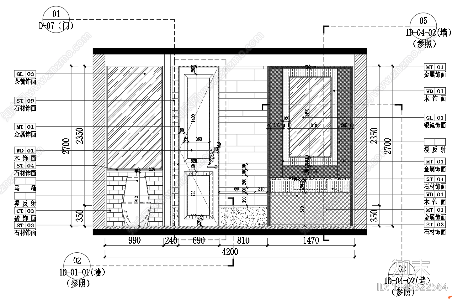 某古城游客服务中心室内cad施工图下载【ID:1145322564】