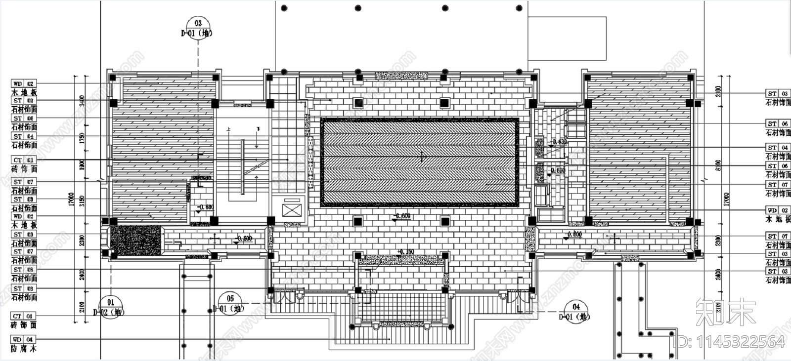 某古城游客服务中心室内cad施工图下载【ID:1145322564】