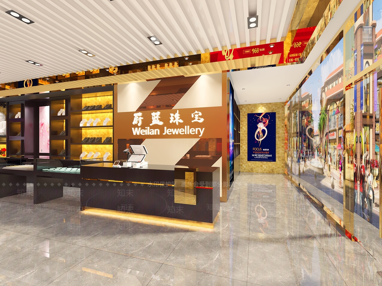 现代珠宝店3D模型下载【ID:1145326723】