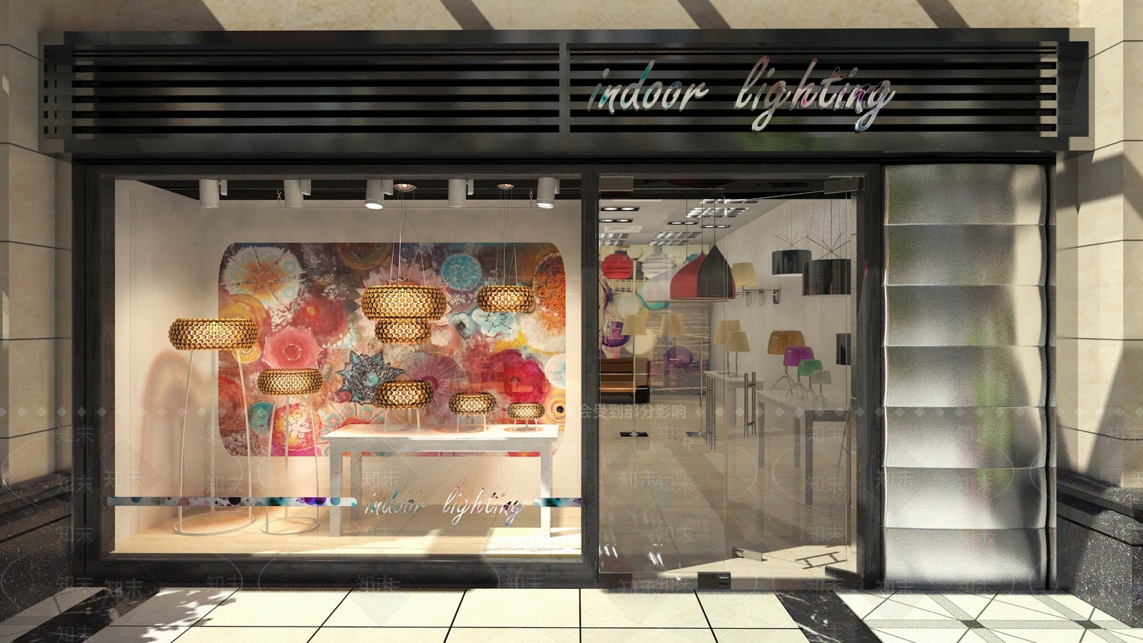 现代灯具店3D模型下载【ID:1145328917】