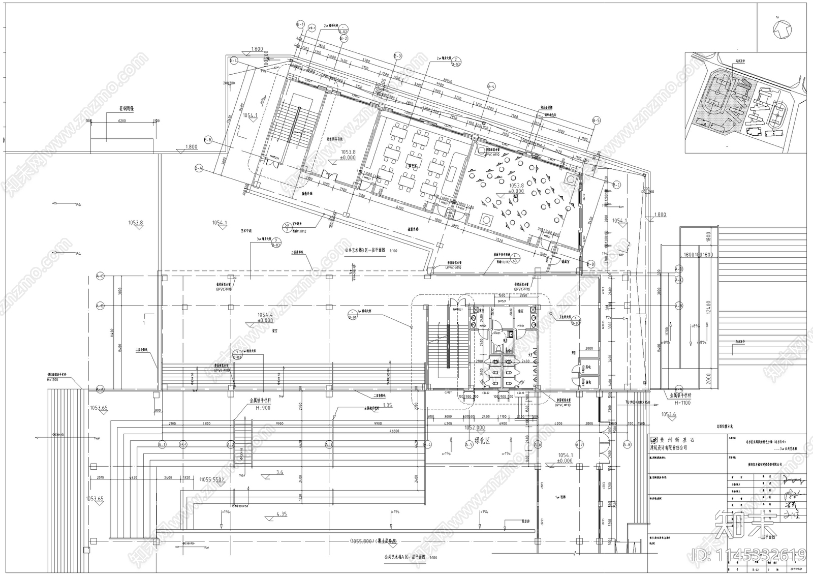 中学建筑cad施工图下载【ID:1145332619】