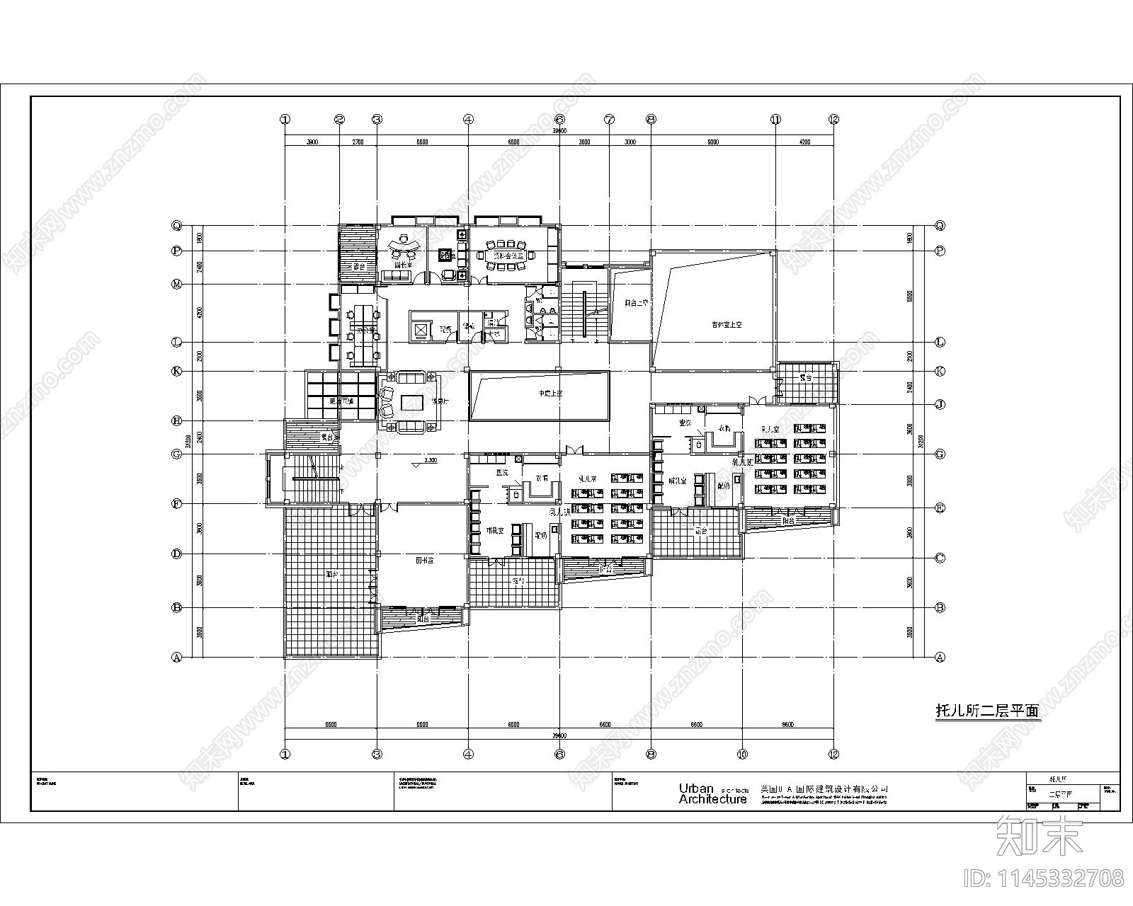 幼儿园建筑cad施工图下载【ID:1145332708】