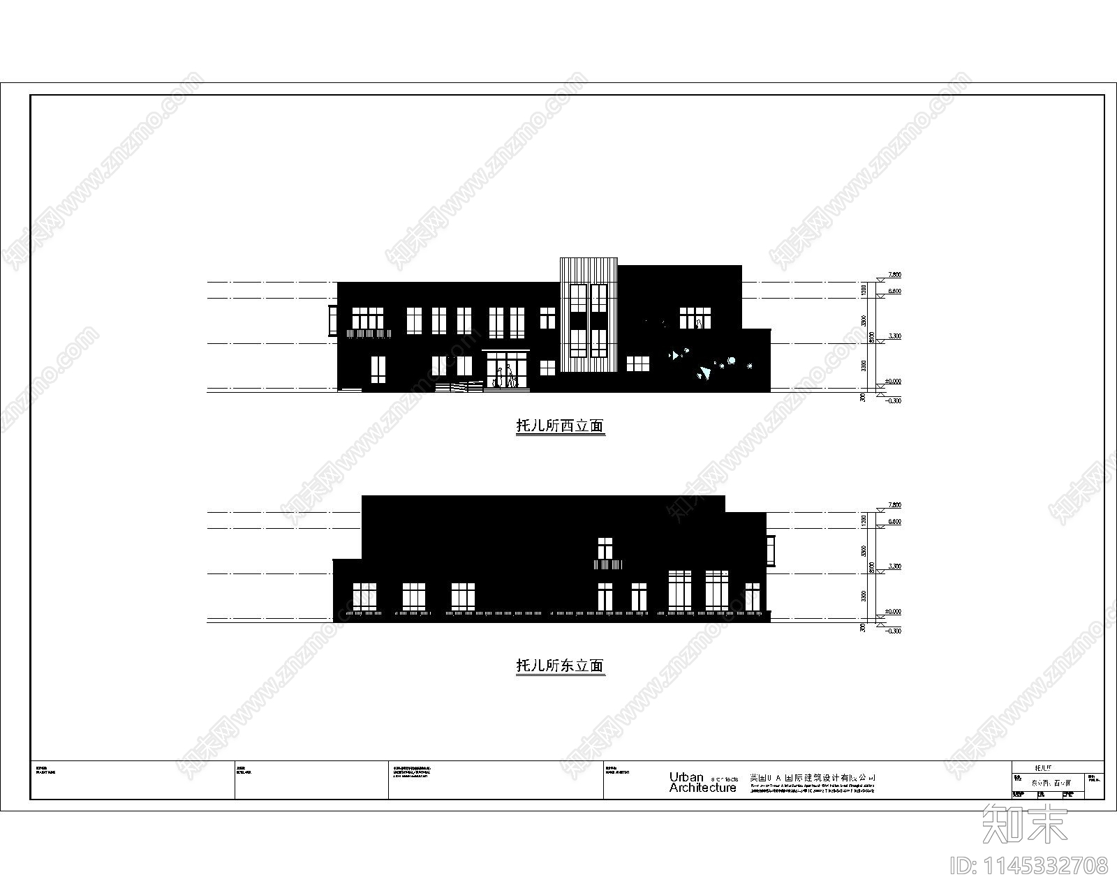 幼儿园建筑cad施工图下载【ID:1145332708】