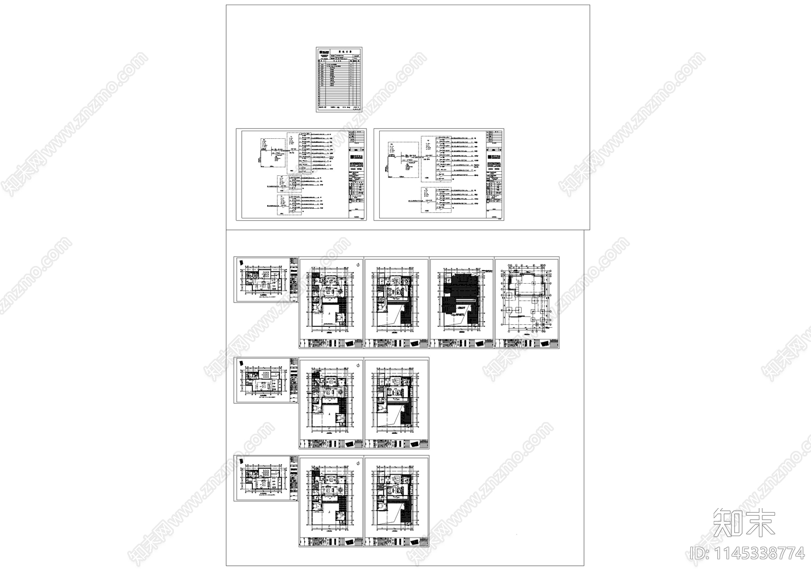 别墅建筑电气设计cad施工图下载【ID:1145338774】