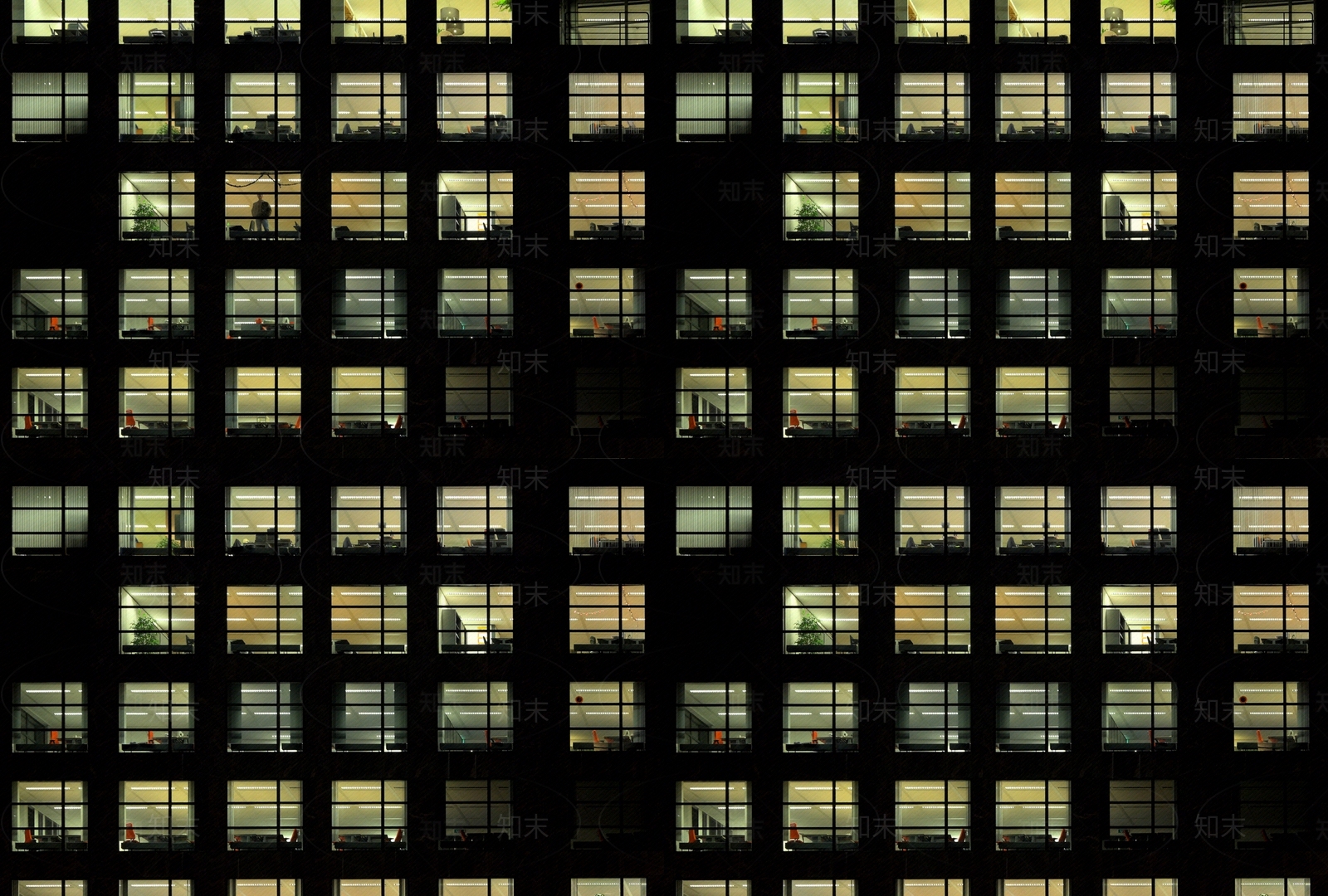 建筑外立面夜晚窗户贴图下载【ID:1145339386】