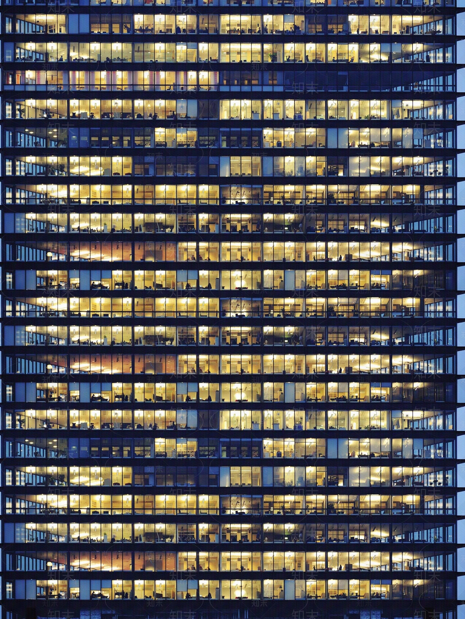 建筑外立面夜晚窗户贴图下载【ID:1145339409】