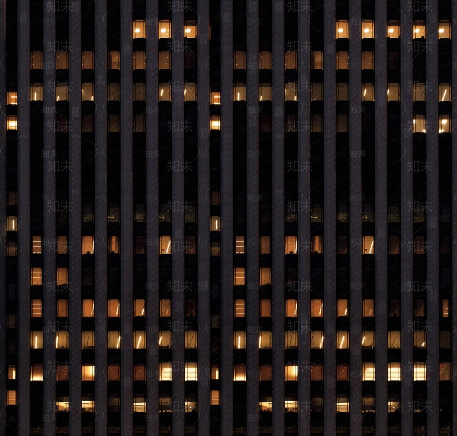 建筑外立面夜晚窗户贴图下载【ID:1145339662】