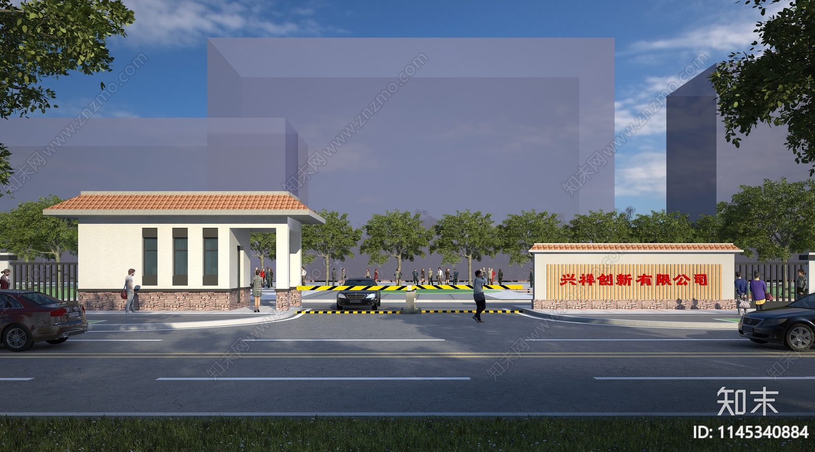 现代厂房3D模型下载【ID:1145340884】