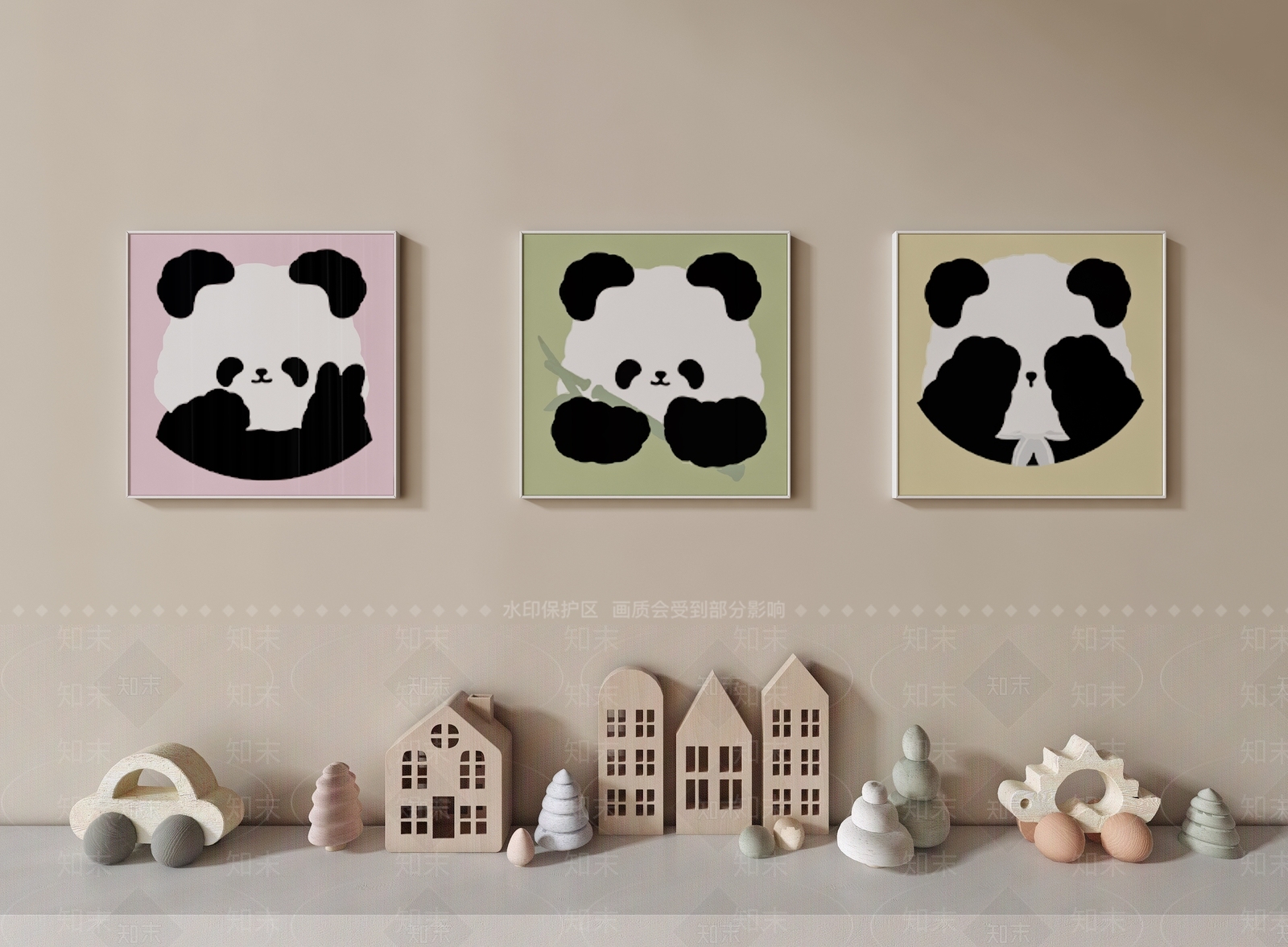 现代装饰画3D模型下载【ID:1145344123】