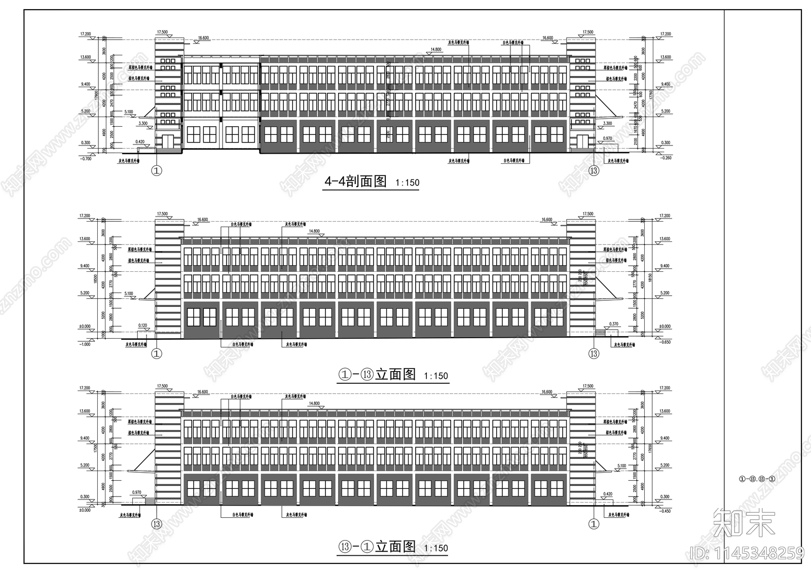 厂房建筑详图cad施工图下载【ID:1145348259】