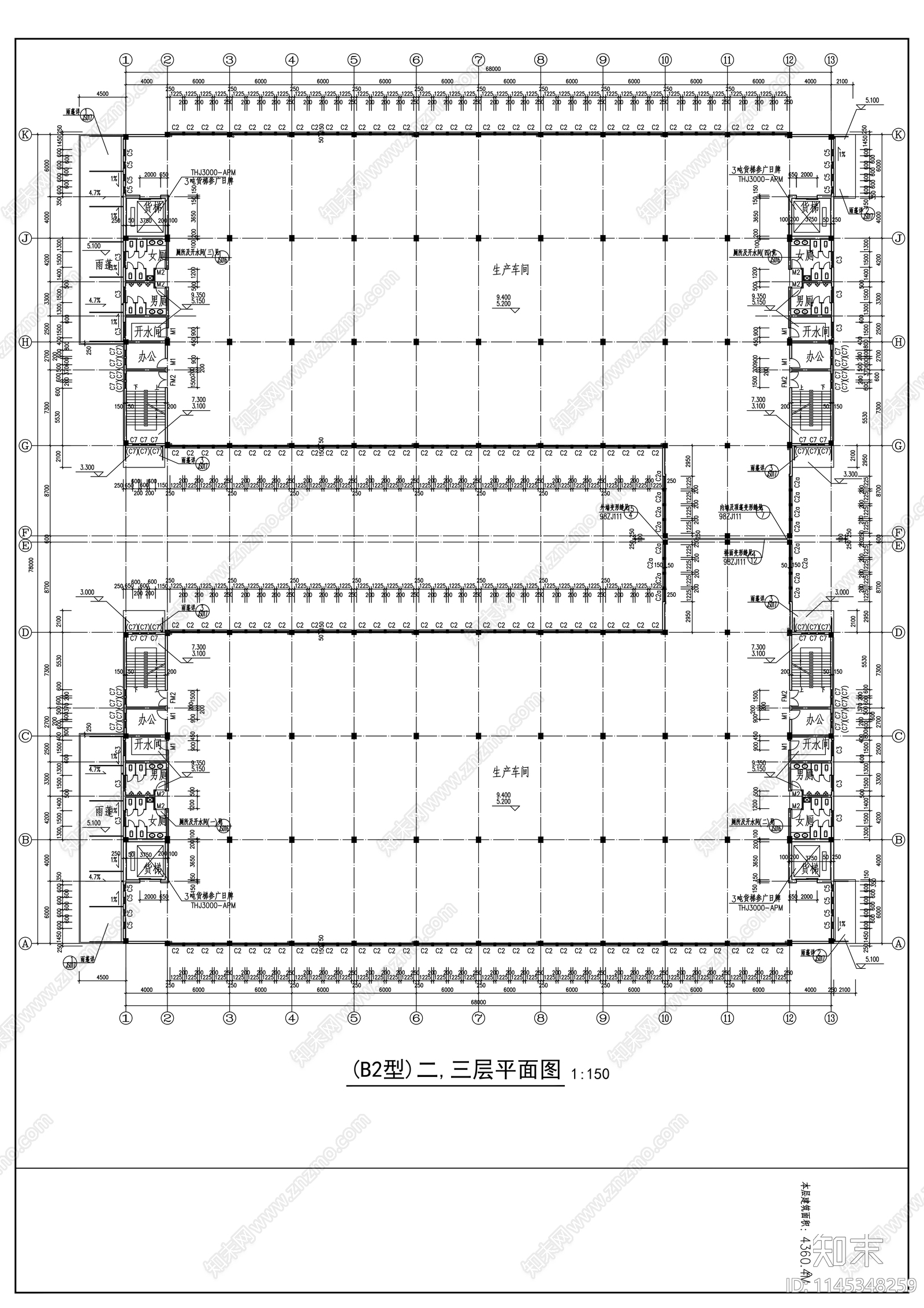厂房建筑详图cad施工图下载【ID:1145348259】