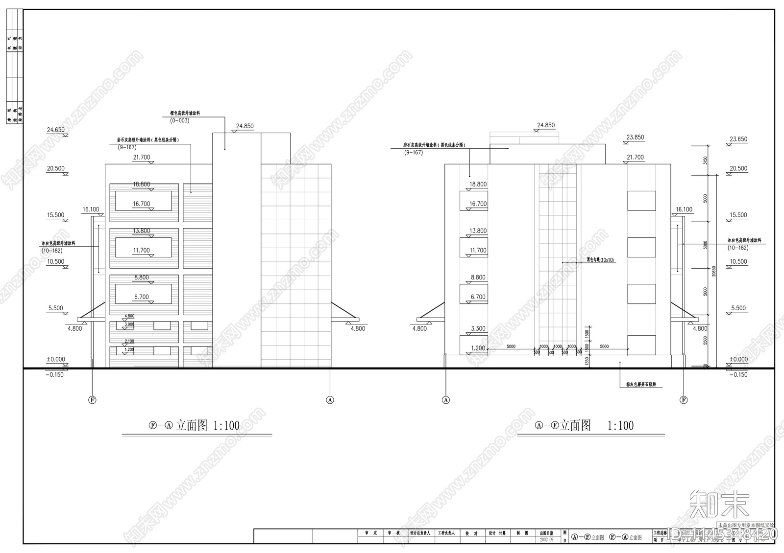多层框架结构厂房建筑详图cad施工图下载【ID:1145348420】
