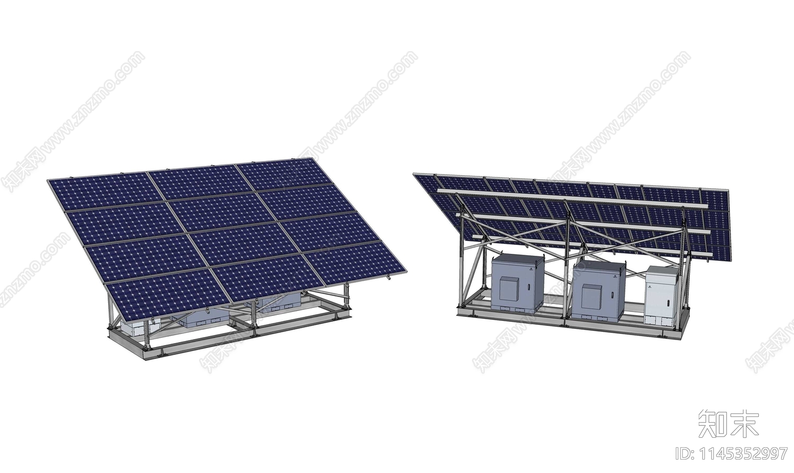 太阳能发电板SU模型下载【ID:1145352997】