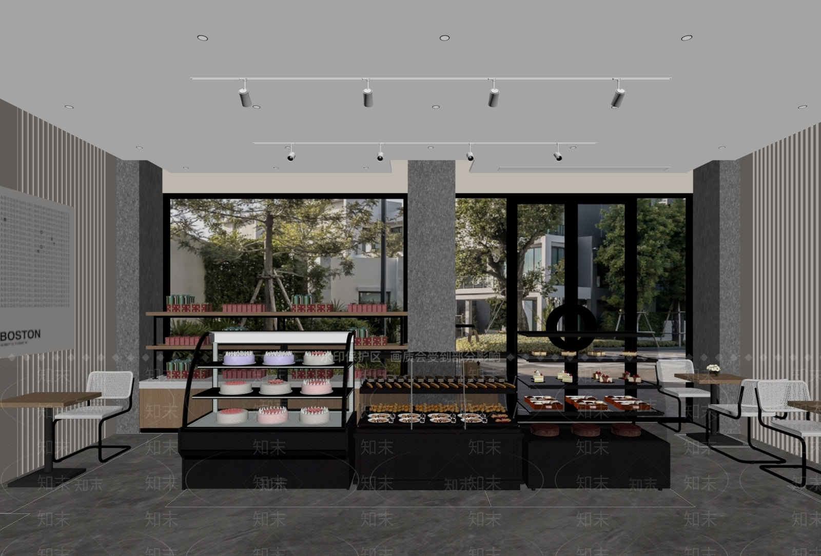 现代蛋糕店SU模型下载【ID:1145353270】