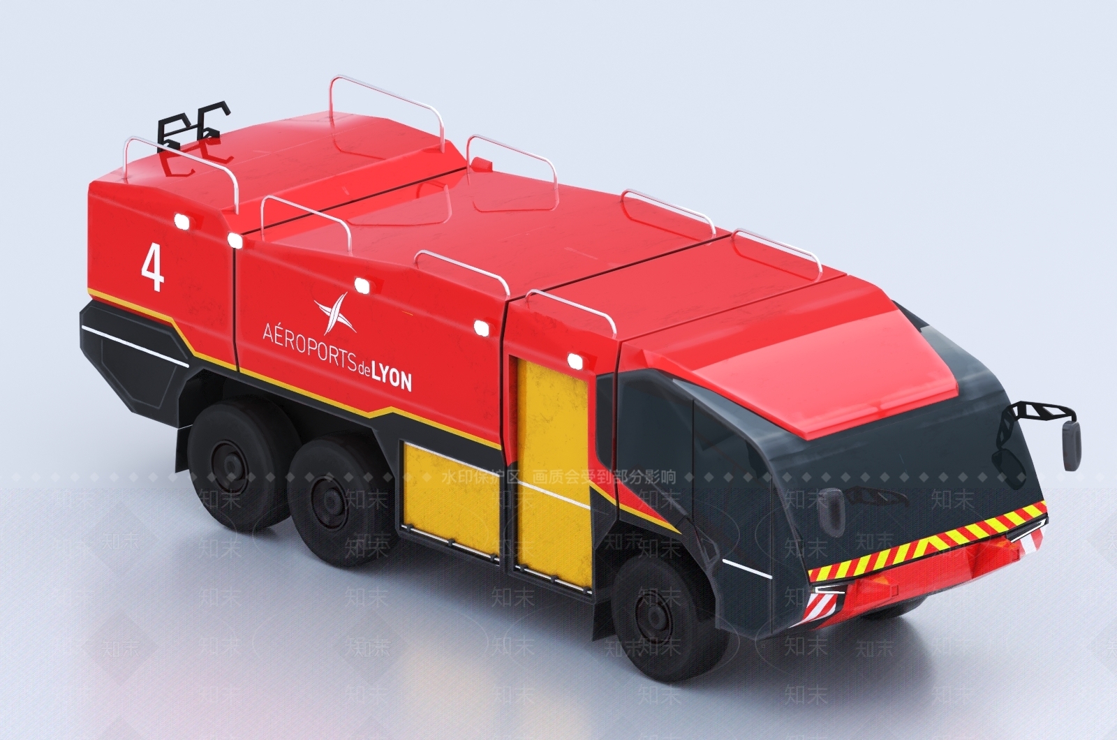 机场救援消防车3D模型下载【ID:1145355661】