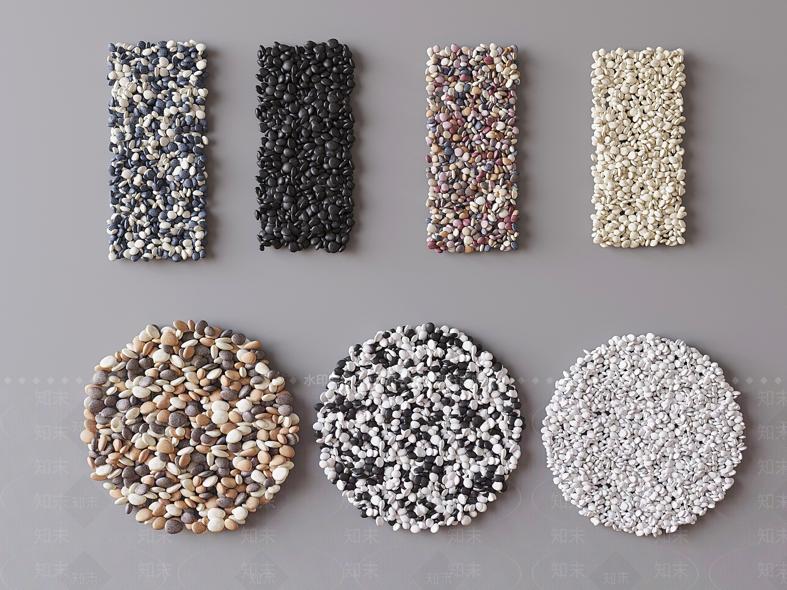 现代鹅卵石3D模型下载【ID:1145355578】