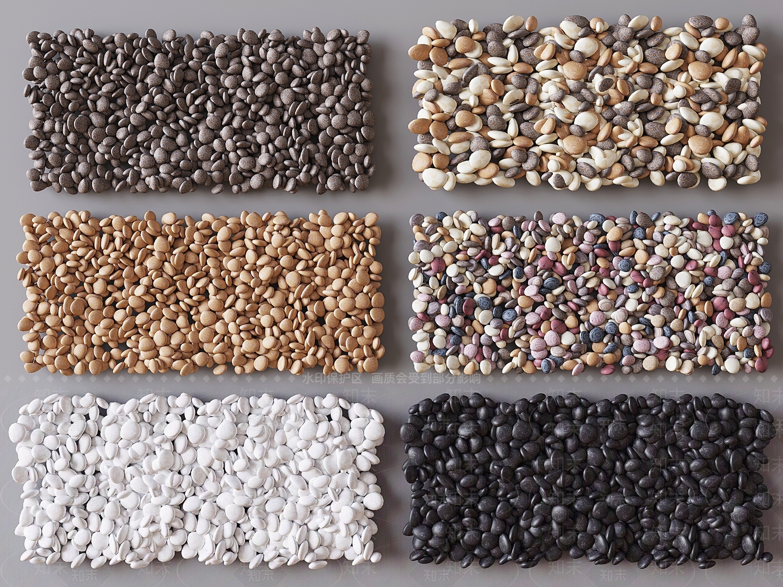 现代鹅卵石3D模型下载【ID:1145356653】