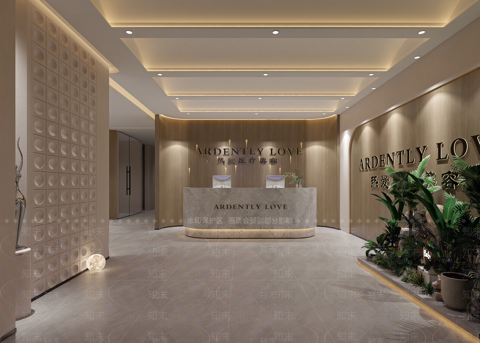 现代美容SPA店3D模型下载【ID:1145357892】