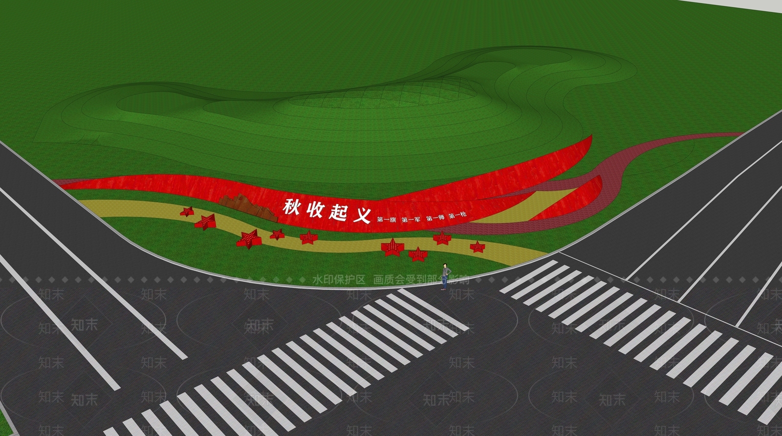现代入口标识SU模型下载【ID:1145364214】