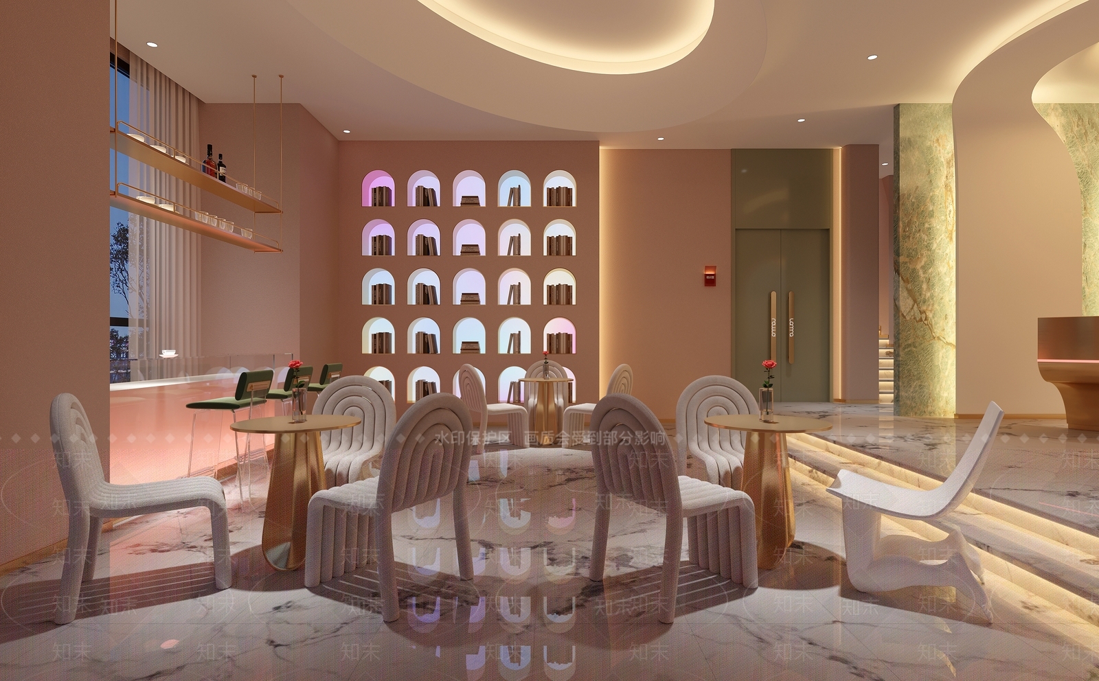 现代美容SPA店3D模型下载【ID:1145367606】