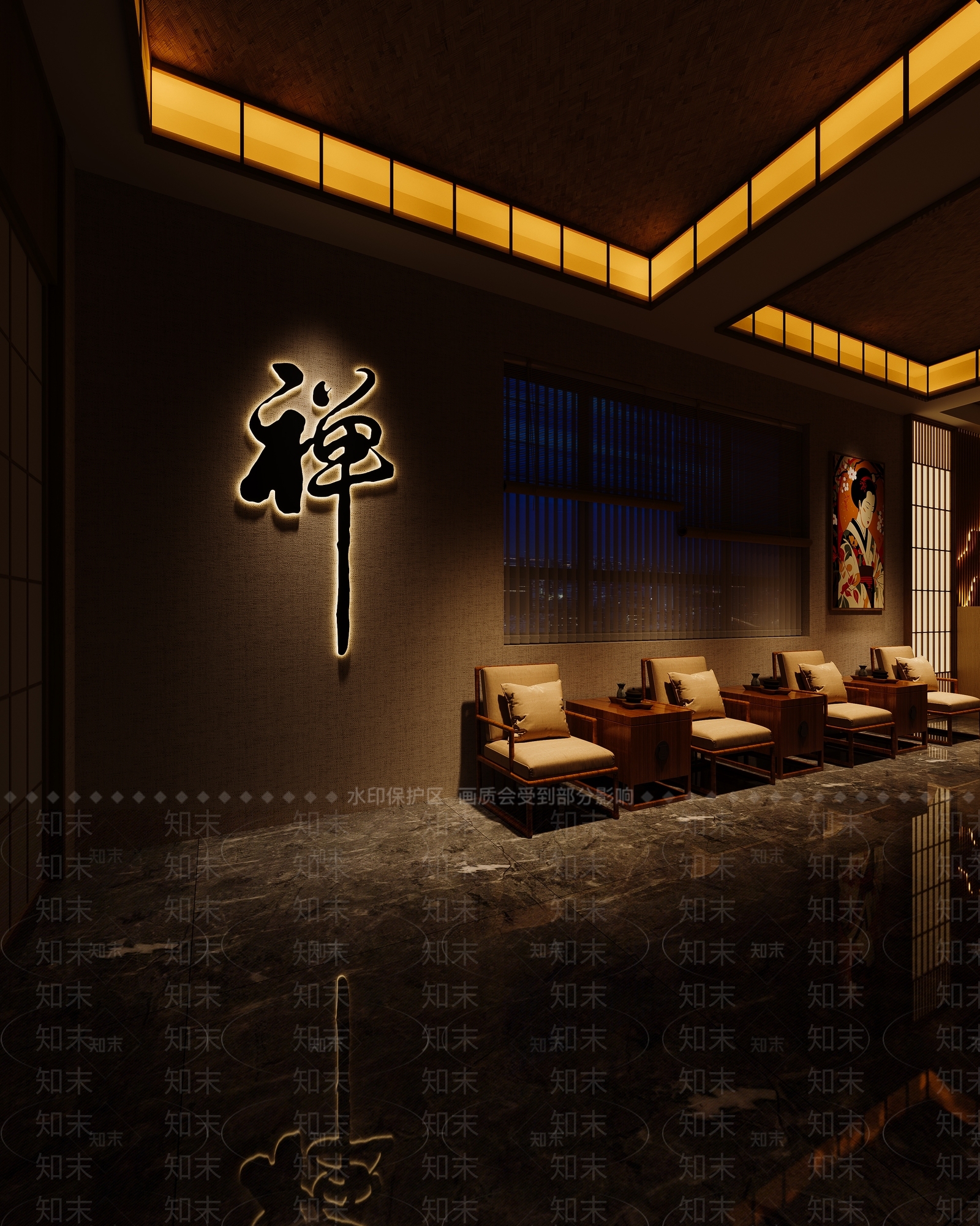 现代洗浴中心3D模型下载【ID:1145370548】