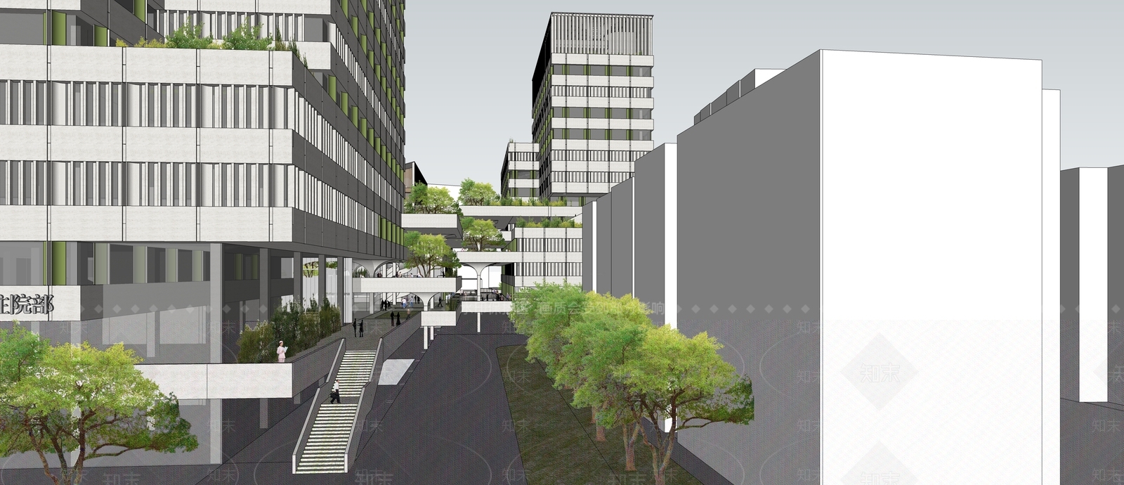 现代医疗建筑SU模型下载【ID:1145378169】