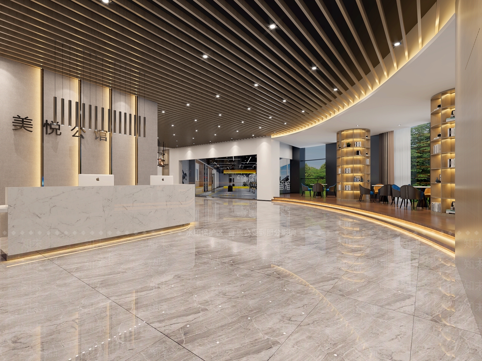 现代党建室3D模型下载【ID:1214041357】