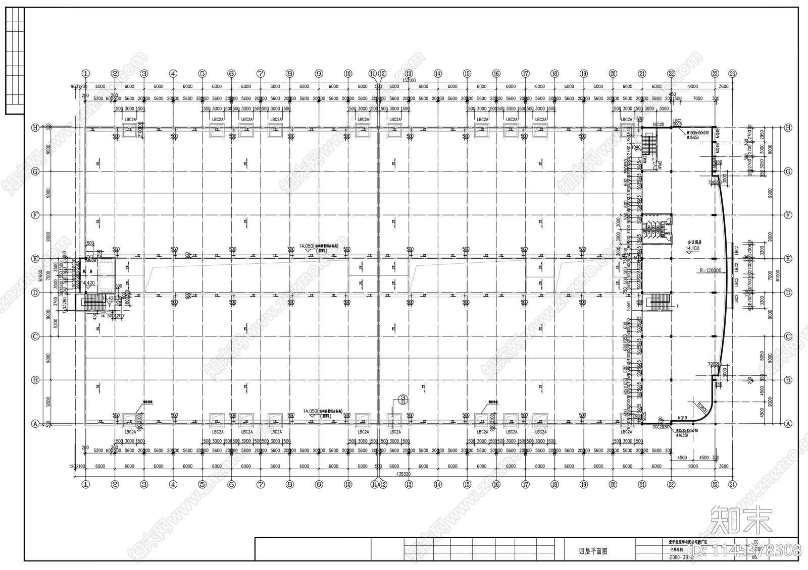 奉化爱伊美二号厂房建筑cad施工图下载【ID:1145378308】