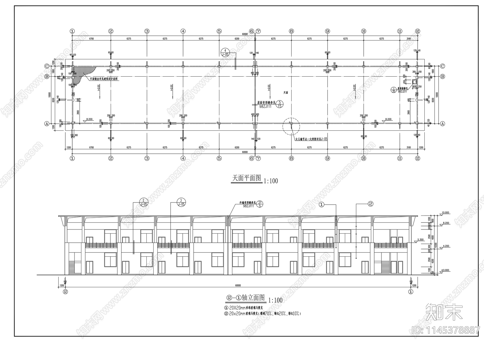 工业城规划建筑节点cad施工图下载【ID:1145378887】